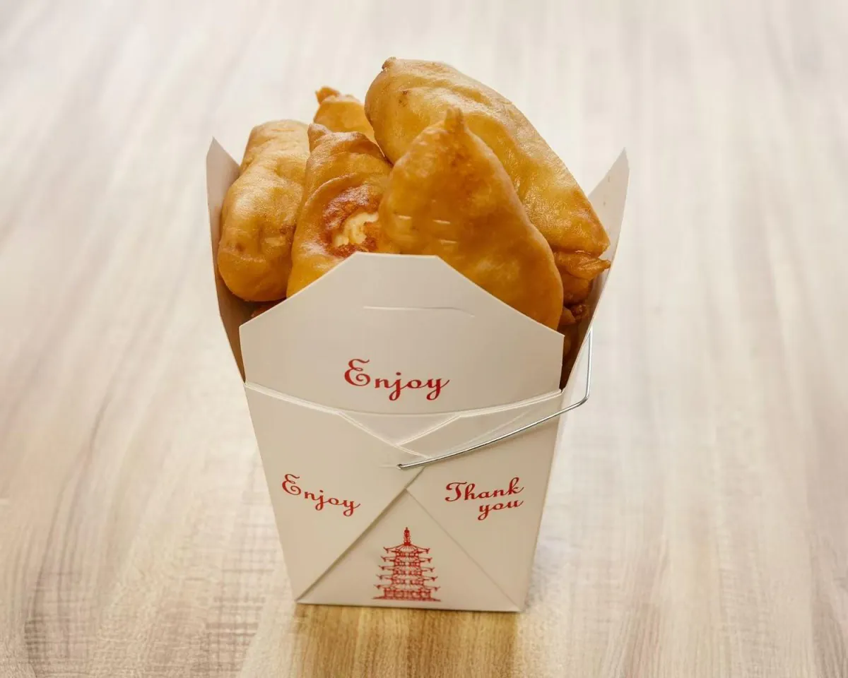 Fried wontons stuffed with creamy cheese at Wah Sang Restaurant, a Chinese Restaurant in Methuen
